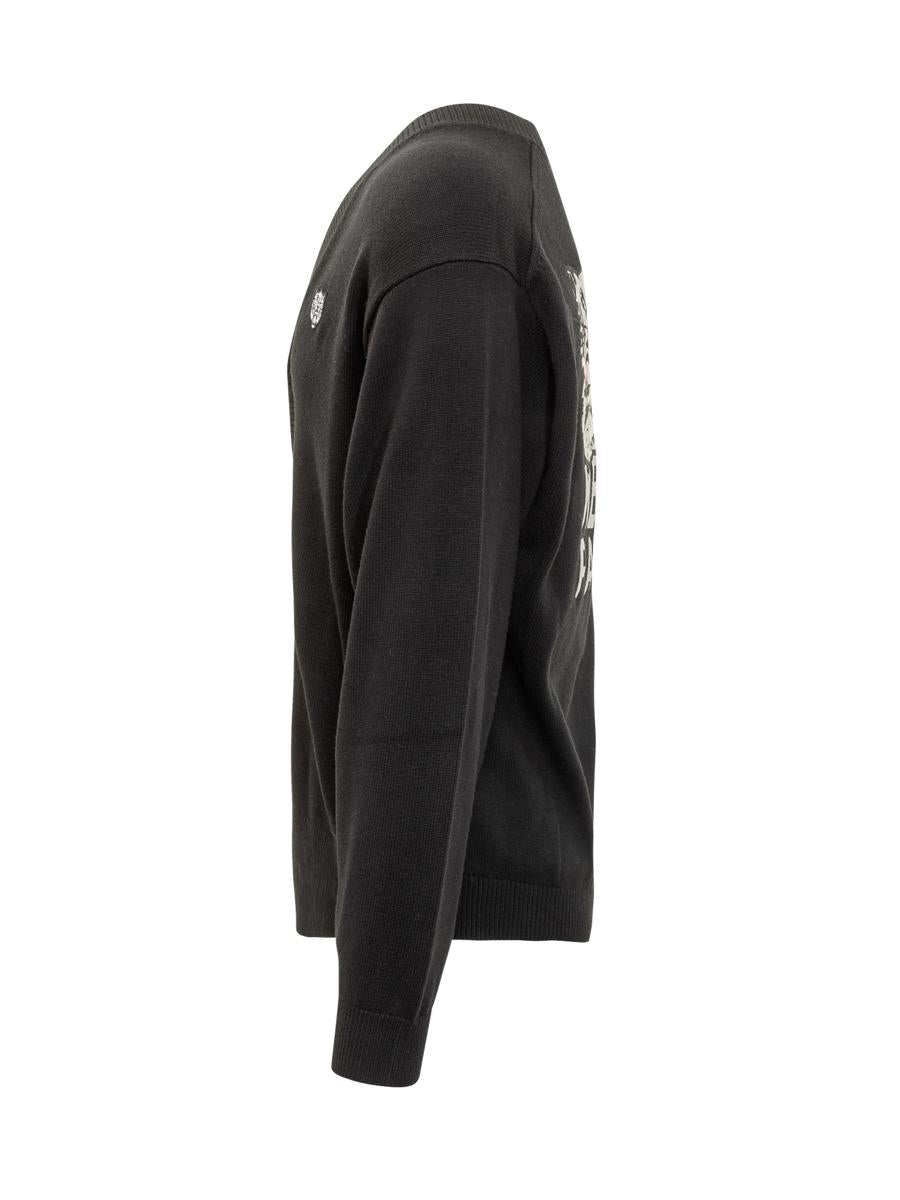 Kenzo Kenzo Men'S Black Cardigan With Tiger Logo