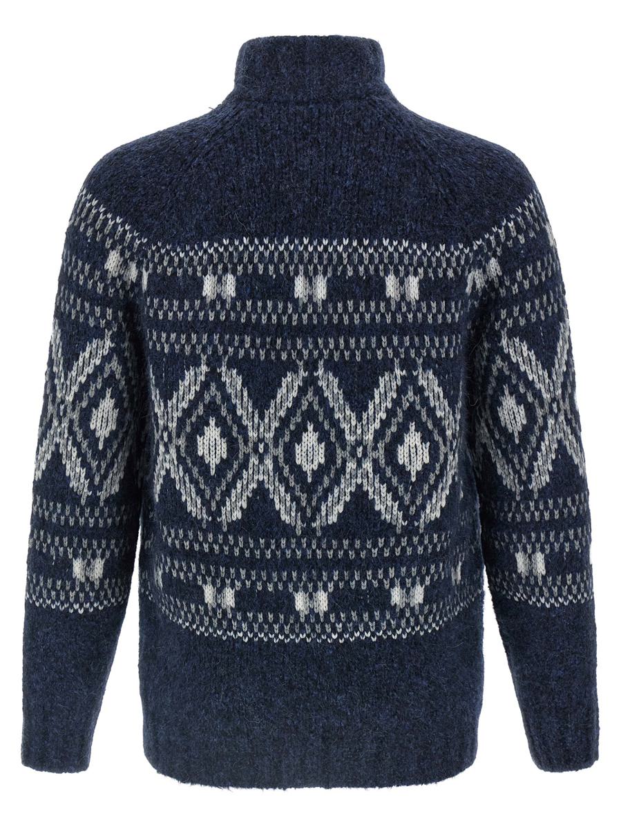 Brunello Cucinelli 'Geometric Jacquard' Cardigan