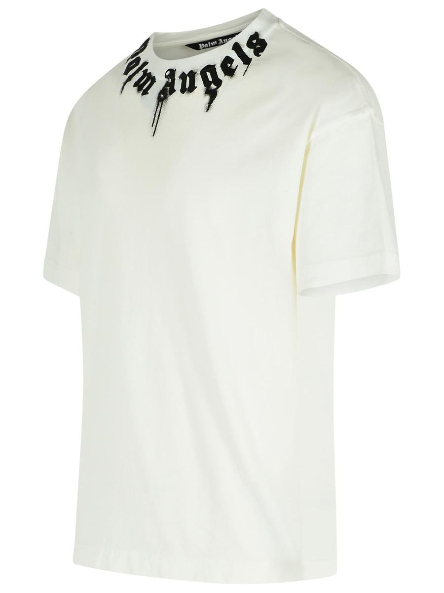 Palm Angels White Cotton T-Shirt