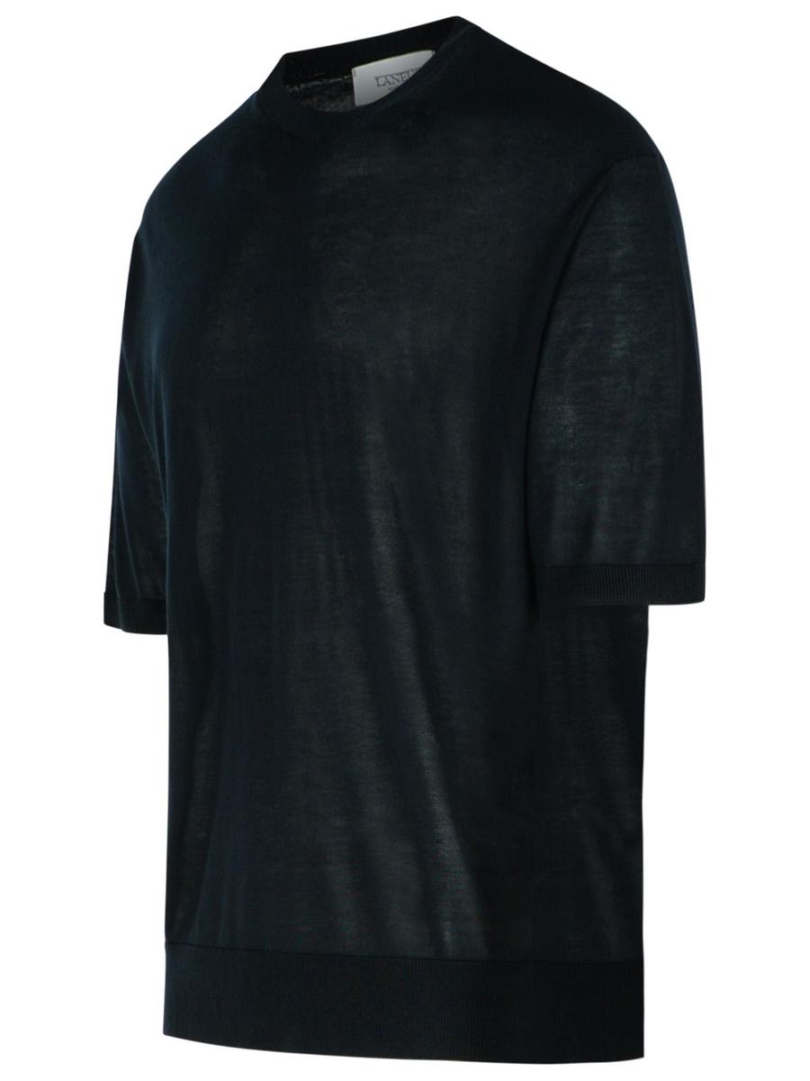 Laneus Black Lyocell Sweater