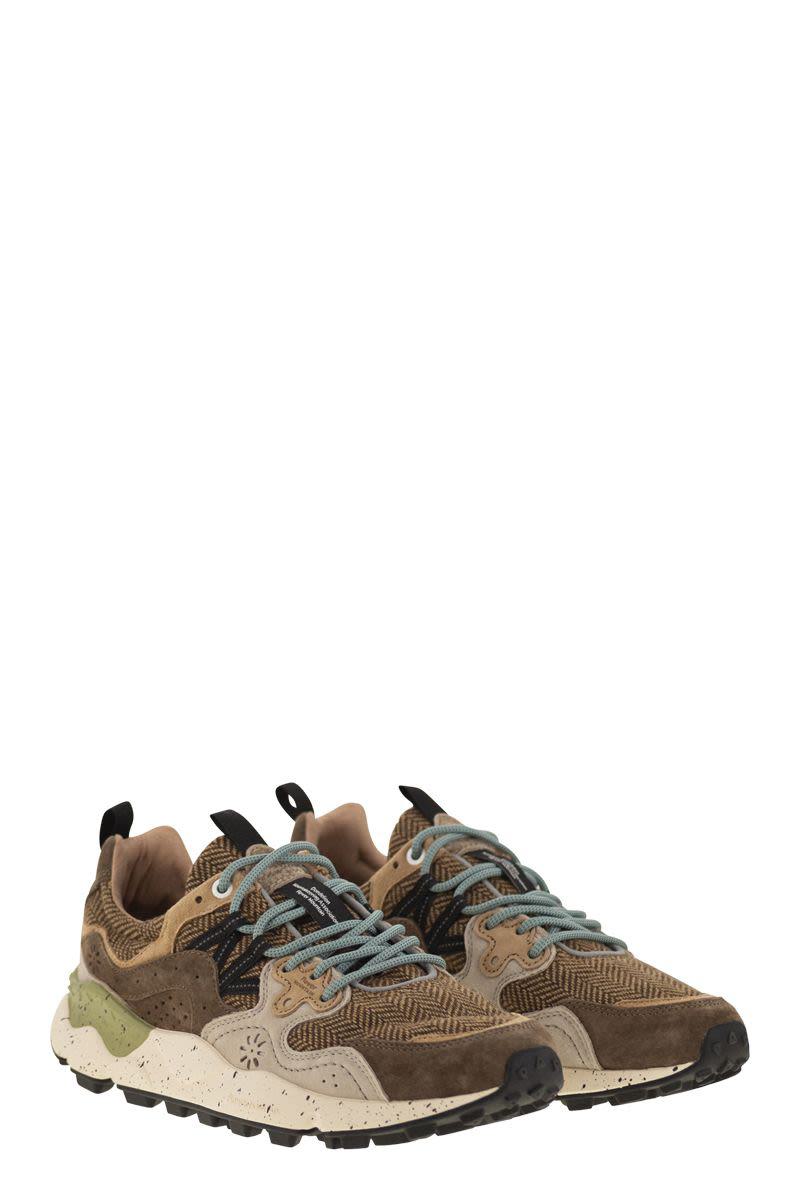 Flower Mountain Yamano 3 - Suede And Fabric Sneakers