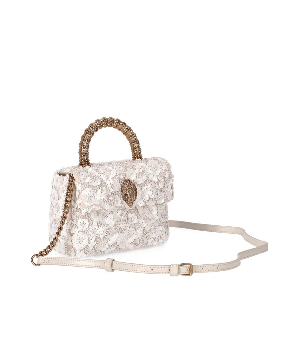 Kurt Geiger London Kensington Paillettes Mini White Handbag
