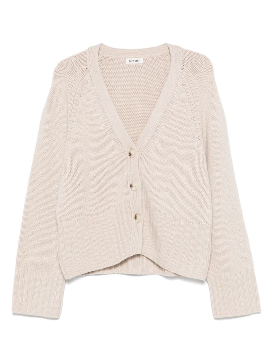 Soft Goat Cashmere V-Necked Cardigan