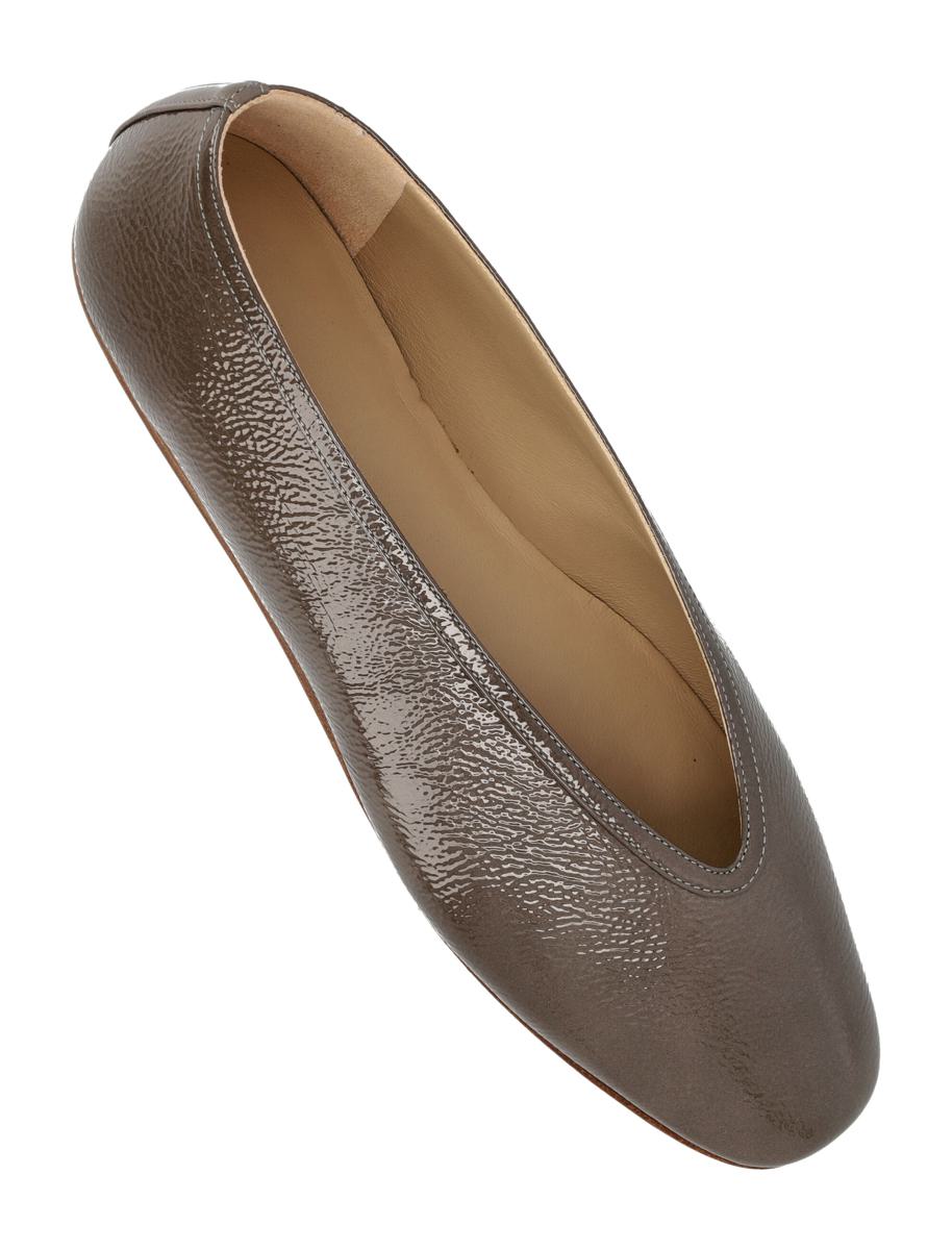Le Monde Beryl Luna Taupe Patent Leather Slippers