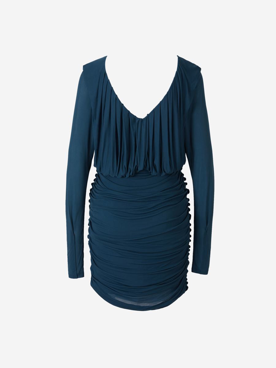 Saint Laurent Ruched Mini Dress