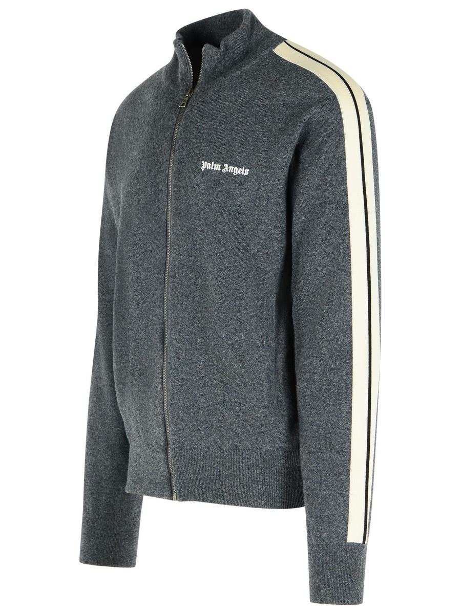 Palm Angels Grey Wool Blend Sweatshirt