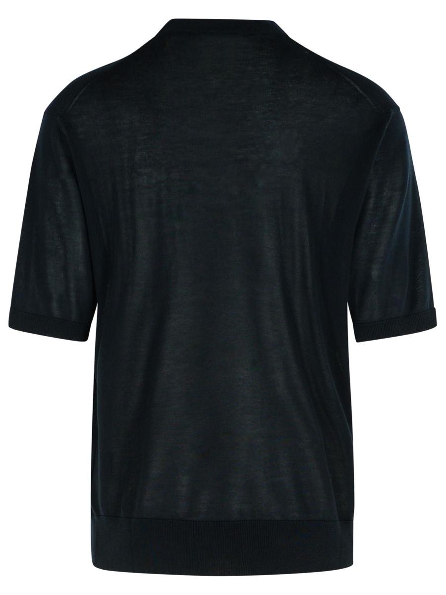 Laneus Black Lyocell Sweater
