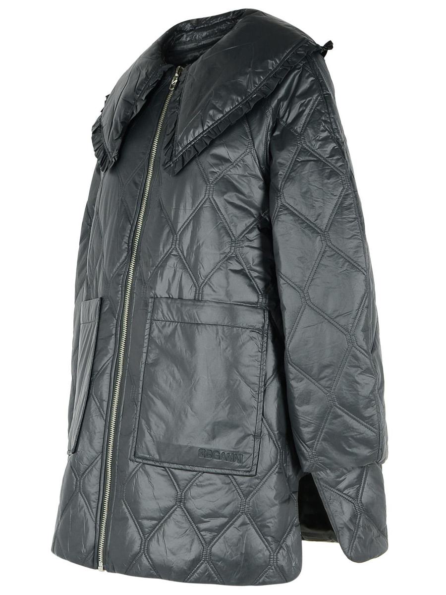 Ganni 'Shiny' Black Nylon Jacket