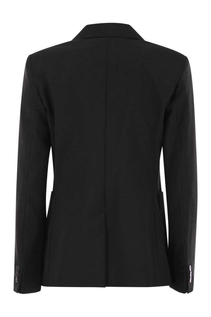 Weekend Max Mara Ornati - Double-Breasted Blazer In Wool Canvas