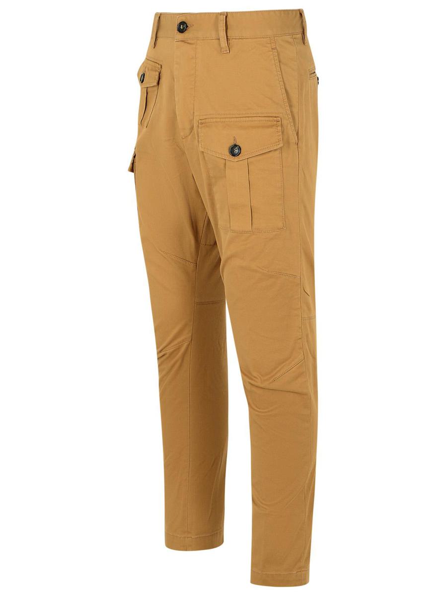 DSQUARED2 'Sexy' Beige Cotton Cargo Pants