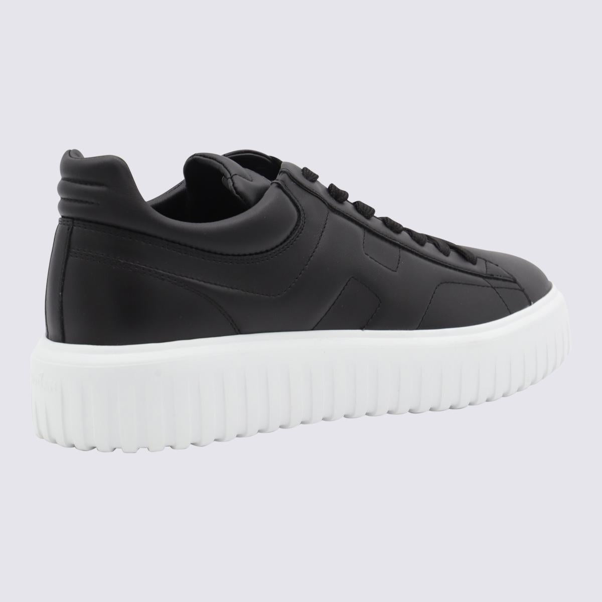 Hogan Black Leather Sneakers