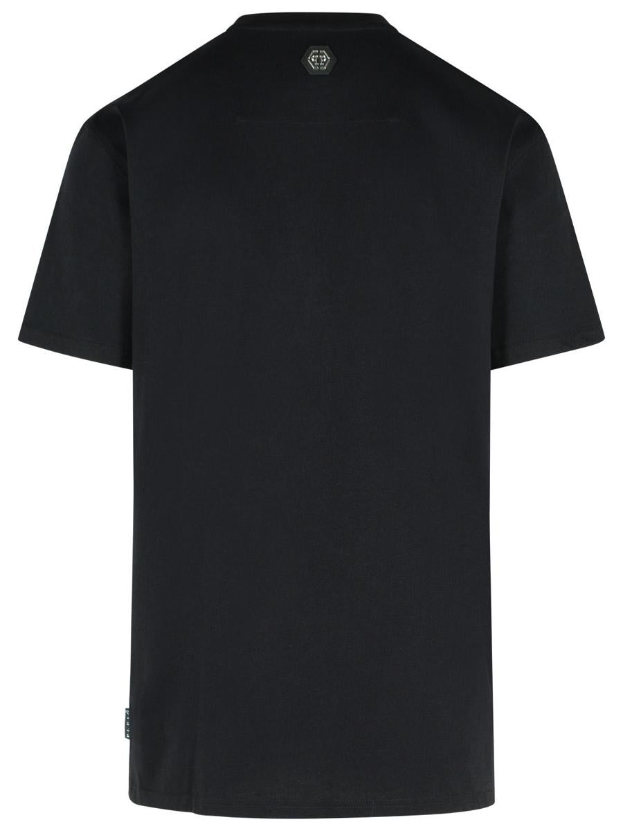 Philipp Plein Black Cotton T-Shirt