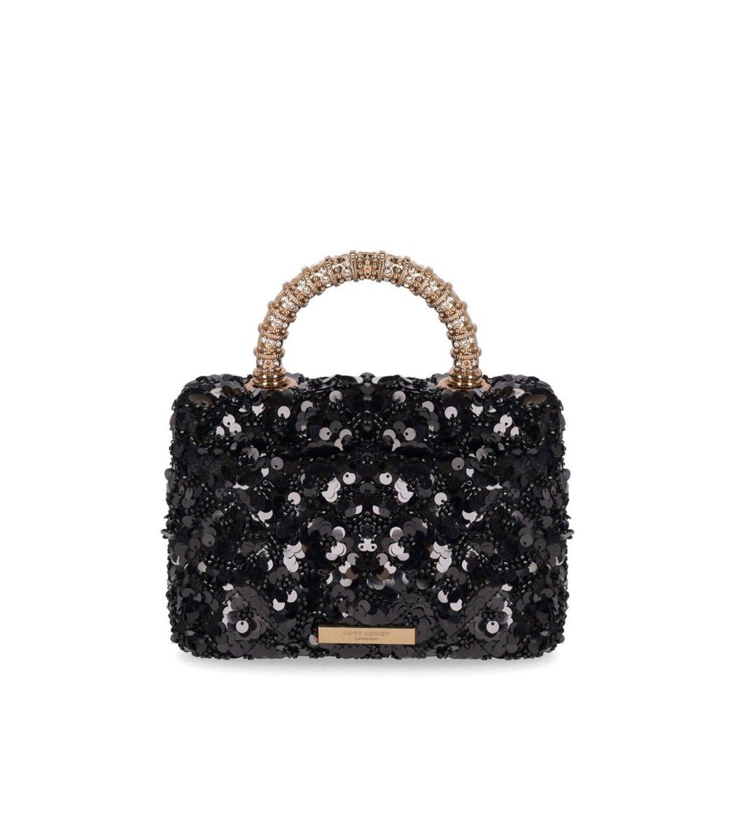 Kurt Geiger London Kensington Paillettes Mini Black Handbag