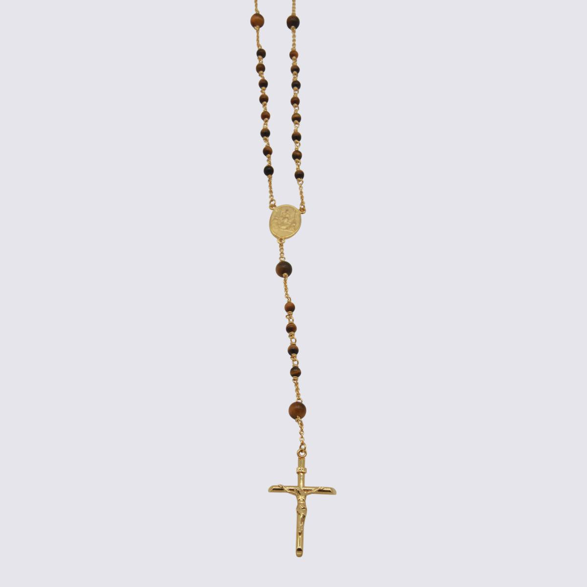 Dolce & Gabbana Black And Gold Tone Necklace