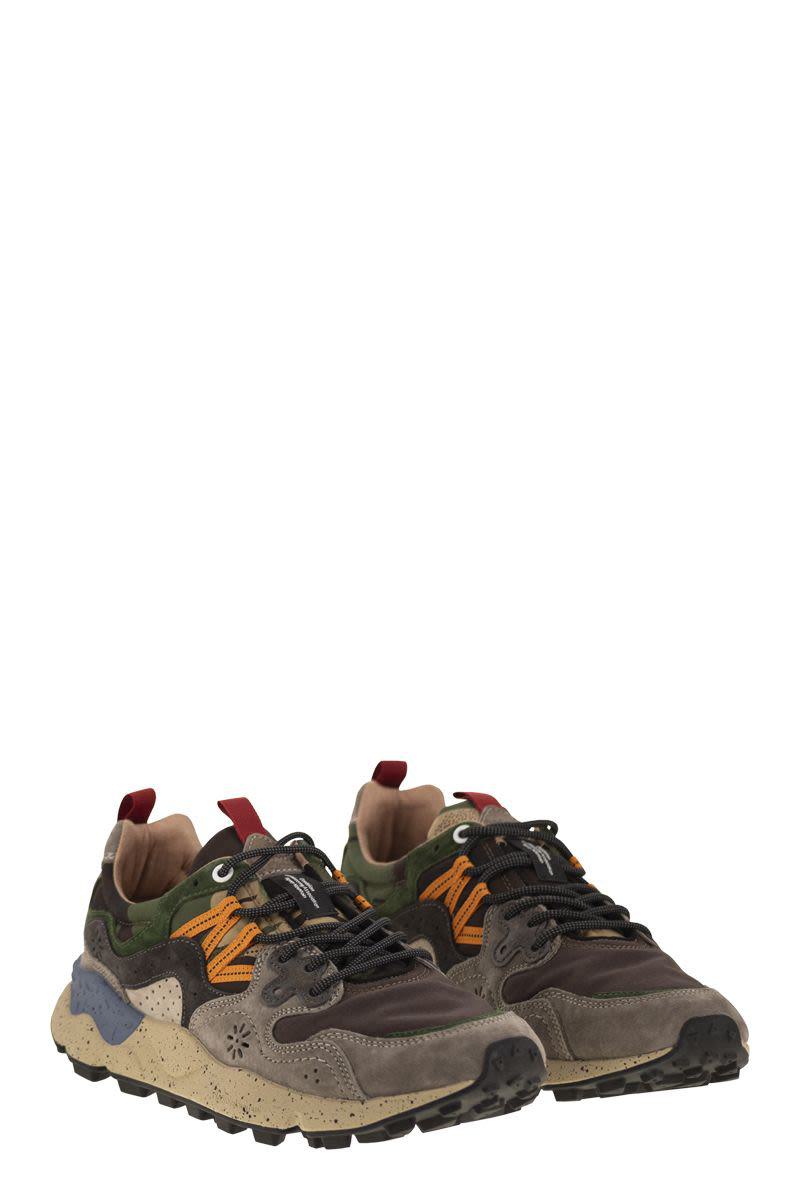 Flower Mountain Yamano 3 - Sneakers In Suede And Technical Fabric