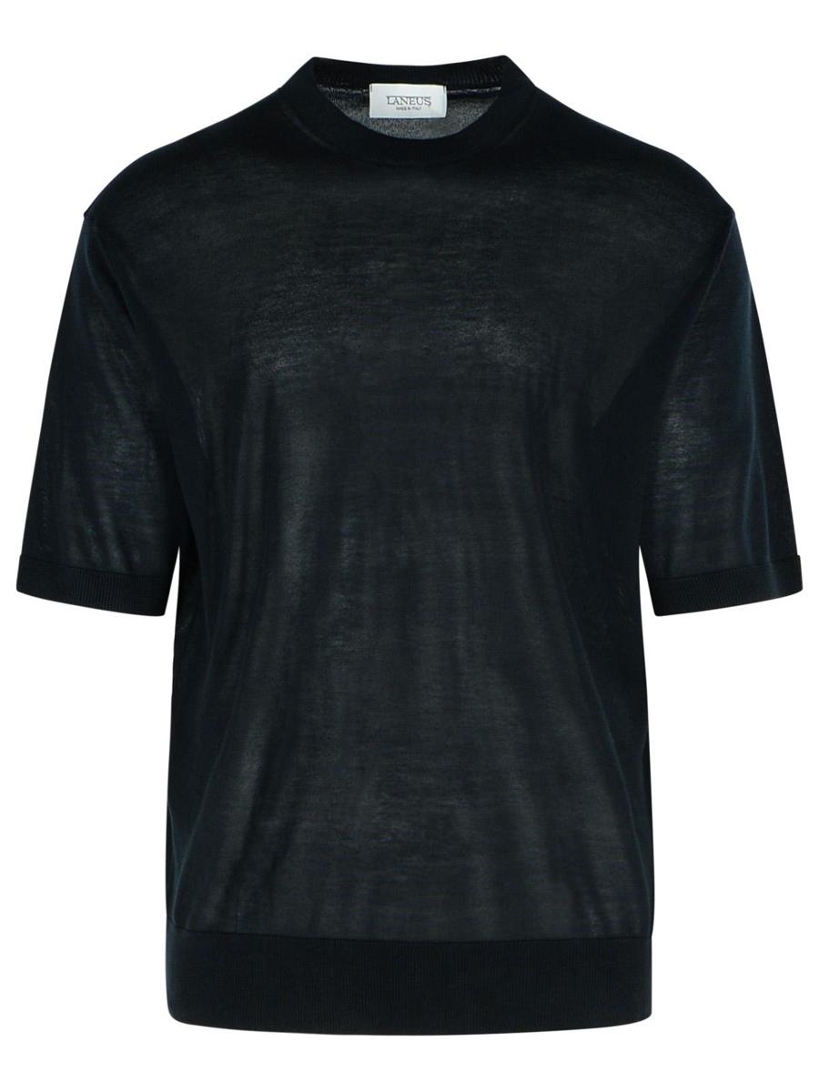 Laneus Black Lyocell Sweater