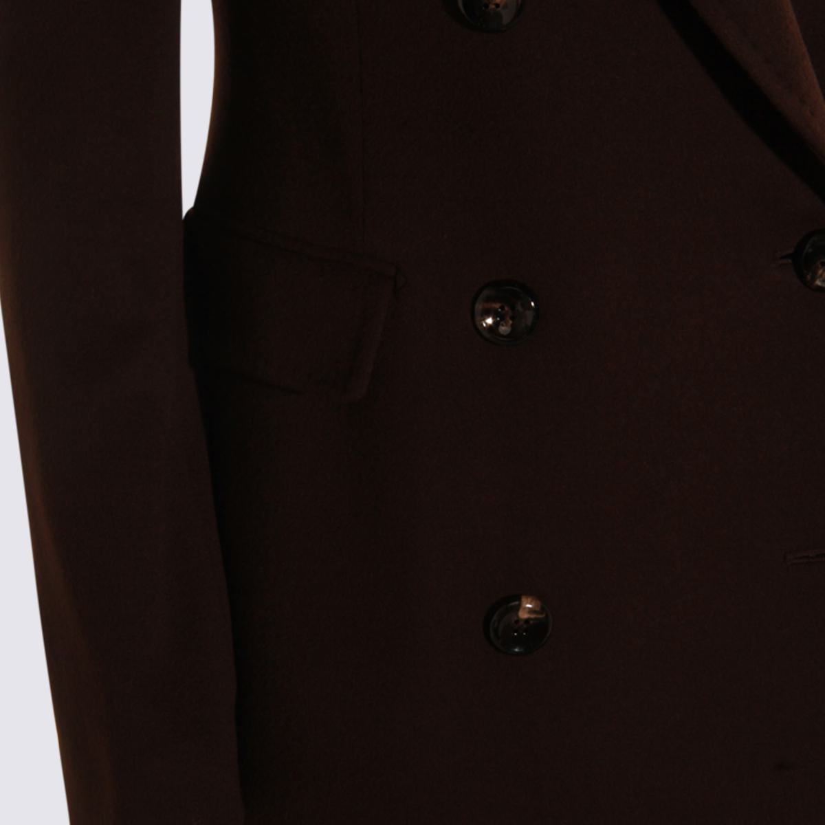 Tagliatore Dark Brown Wool Coat