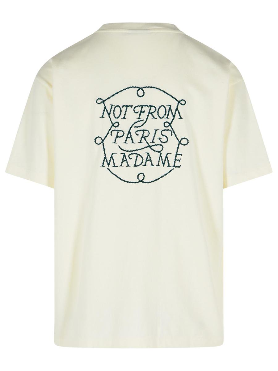 Drôle De Monsieur Cream Cotton T-Shirt
