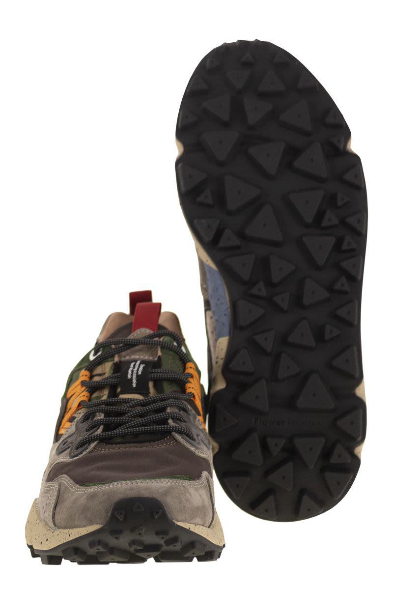 Flower Mountain Yamano 3 - Sneakers In Suede And Technical Fabric