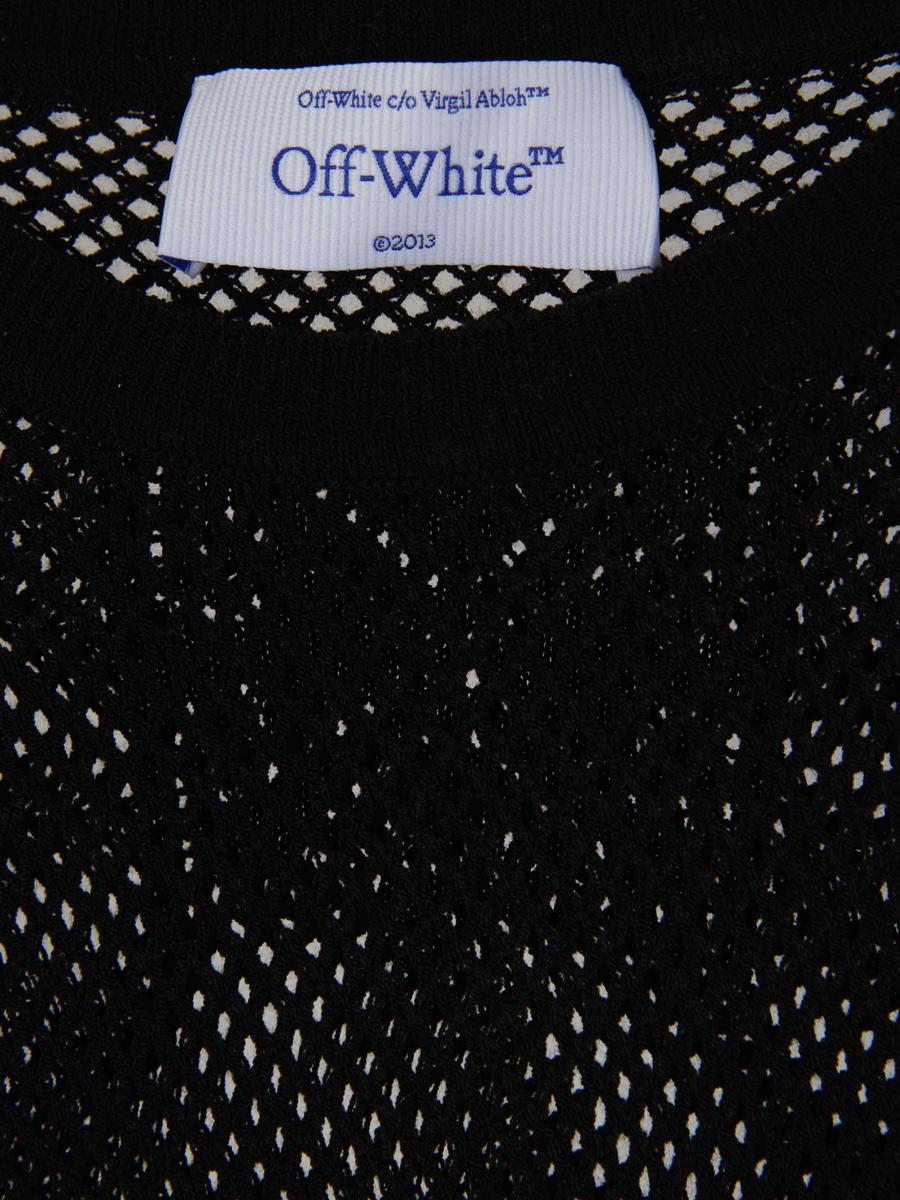 Off-White Structured Openwork Top