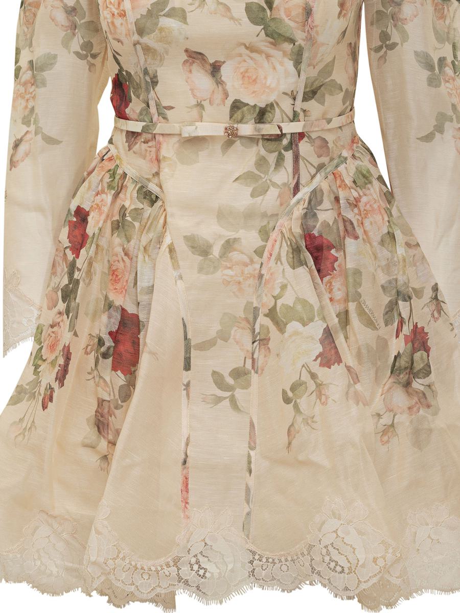 Zimmermann Zimmermann Short Floral Silk Dress
