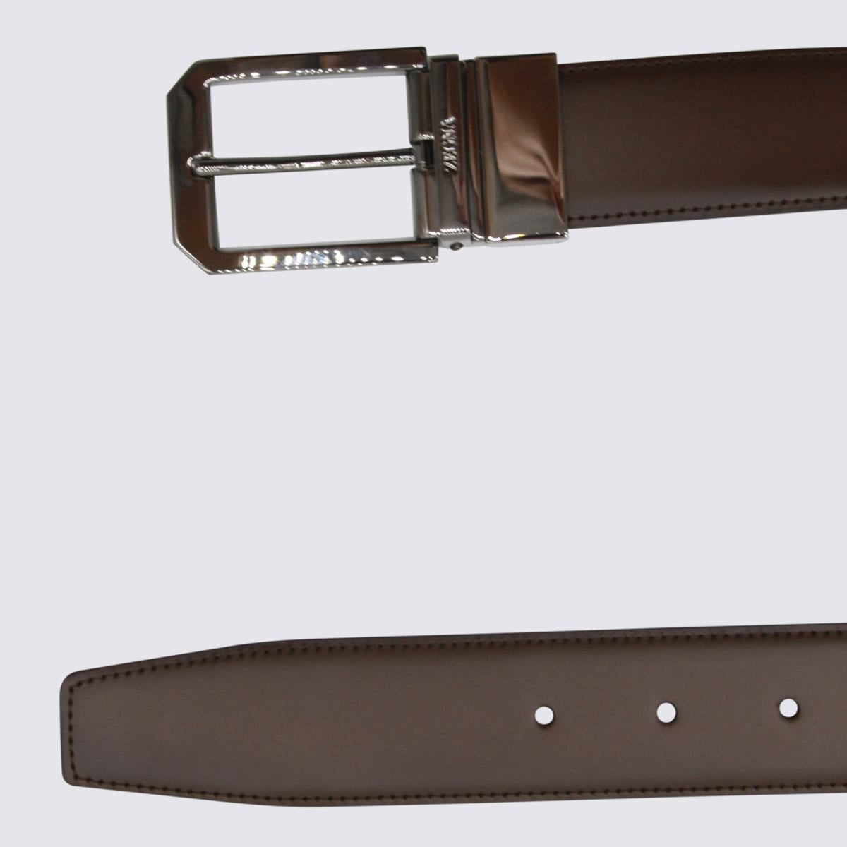 Zegna Black Leather Belt