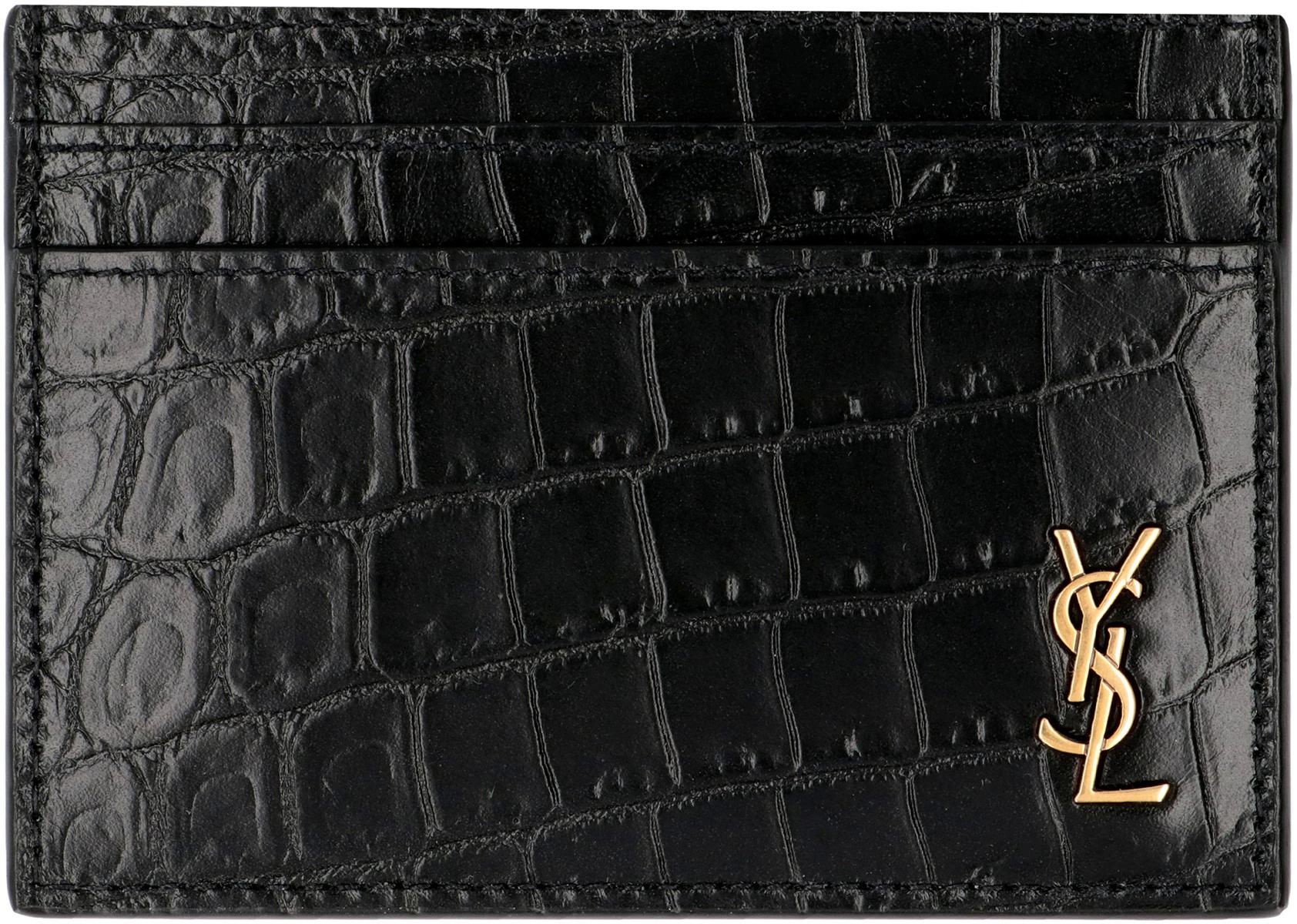 Saint Laurent Printed Leather Card Holder