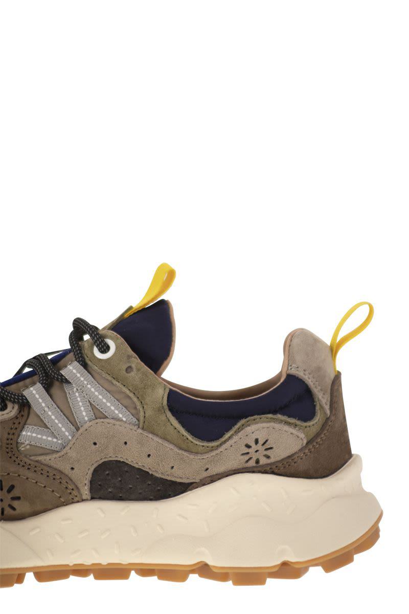 Flower Mountain Yamano 3 - Sneakers In Suede And Technical Fabric