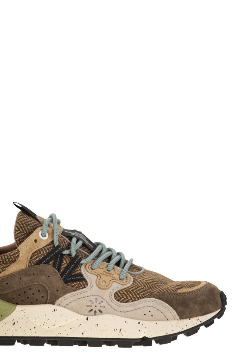 Flower Mountain Yamano 3 - Suede And Fabric Sneakers