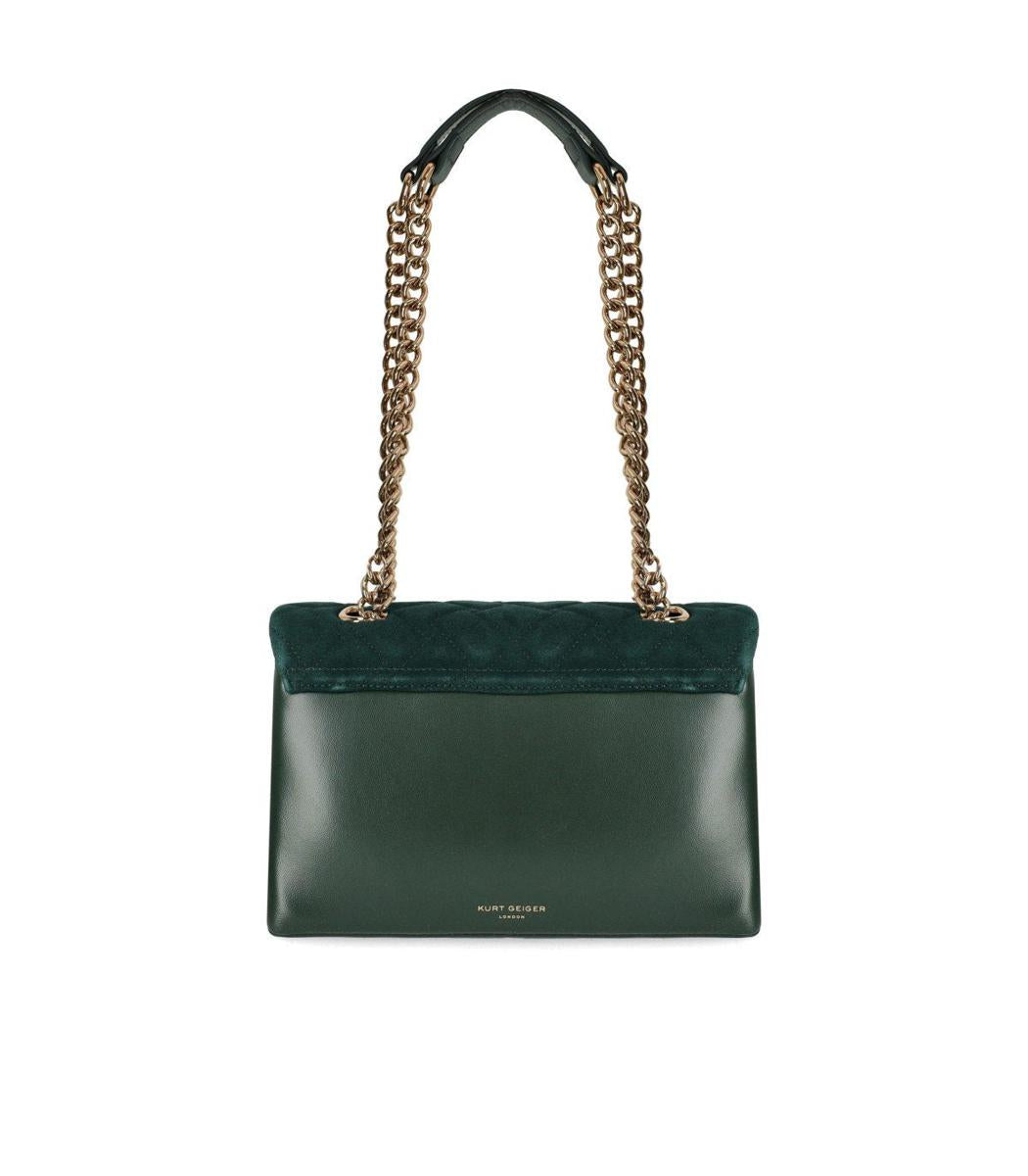 Kurt Geiger London Kensington Large Green Shoulder Bag