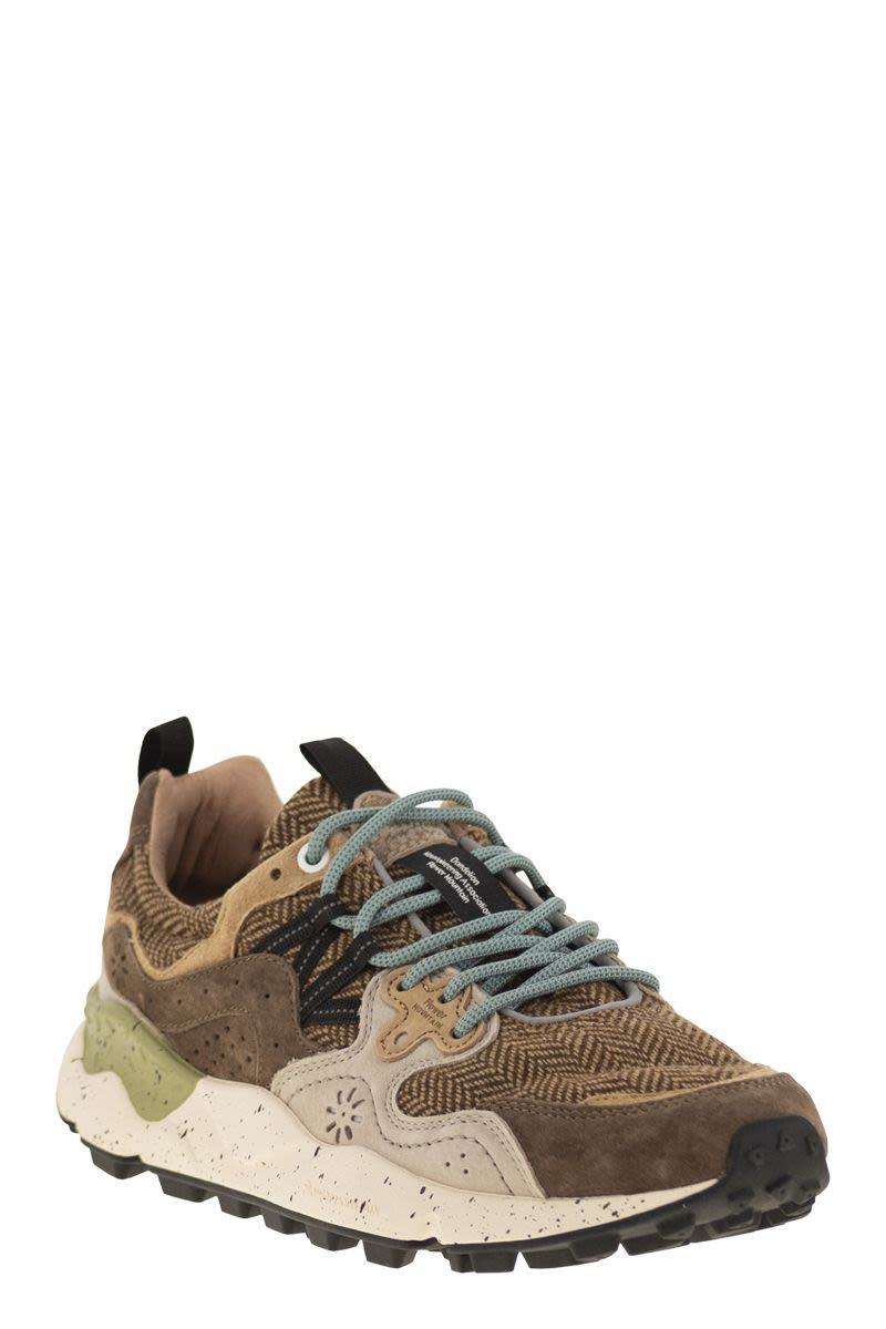 Flower Mountain Yamano 3 - Suede And Fabric Sneakers