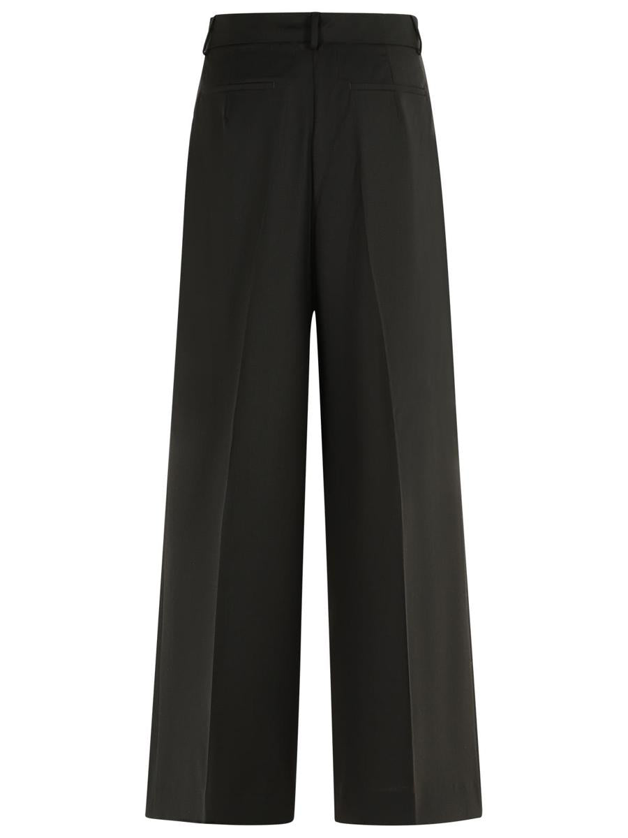 Sportmax 'Vela' Dark Brown Virgin Wool Pants