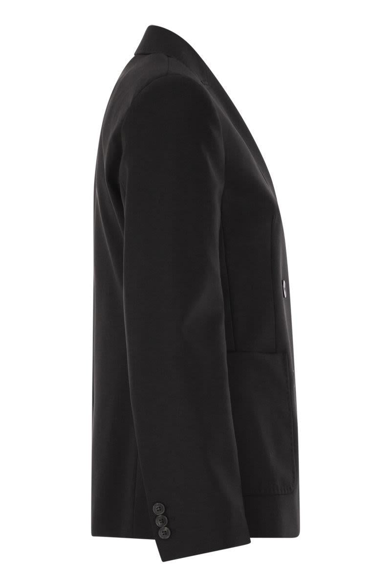 Weekend Max Mara Ornati - Double-Breasted Blazer In Wool Canvas