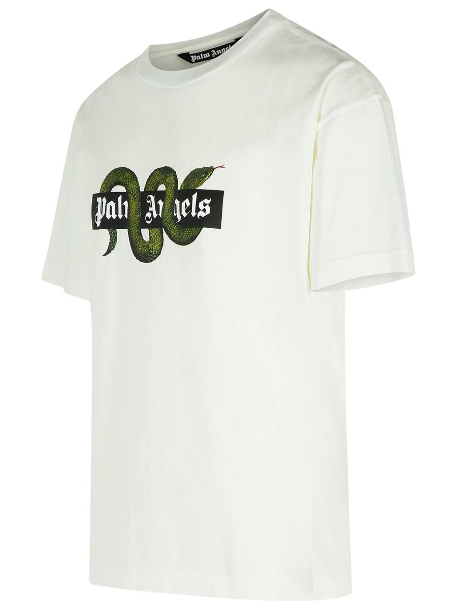 Palm Angels White Cotton T-Shirt