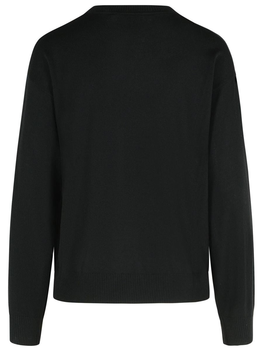 Moschino Jeans Black Virgin Wool Sweater