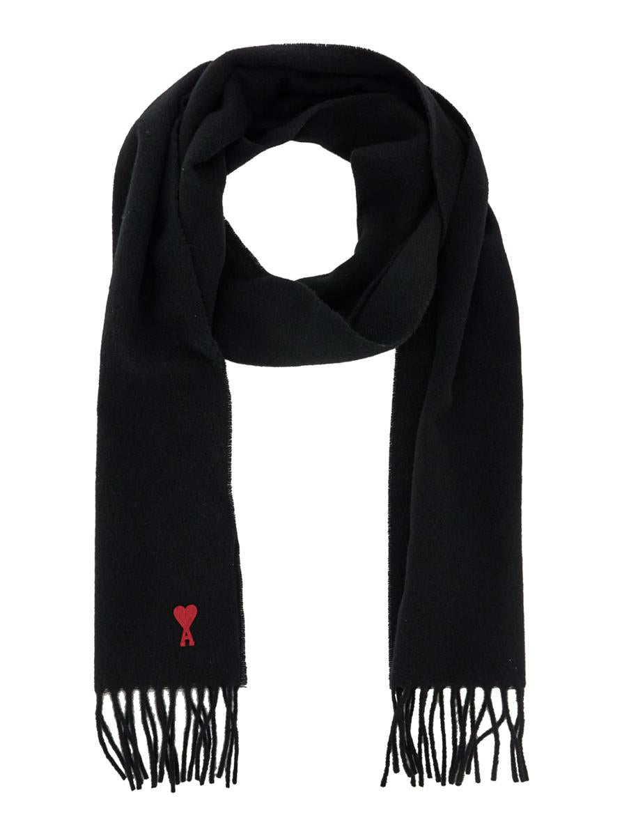 Red AMI Paris De Coeur Scarf