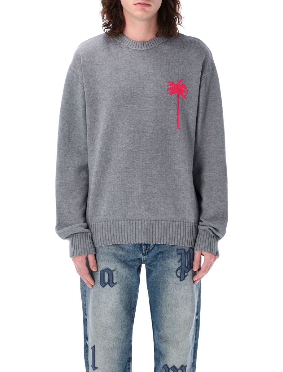 Palm Angels Palm Inlay Knit Sweater