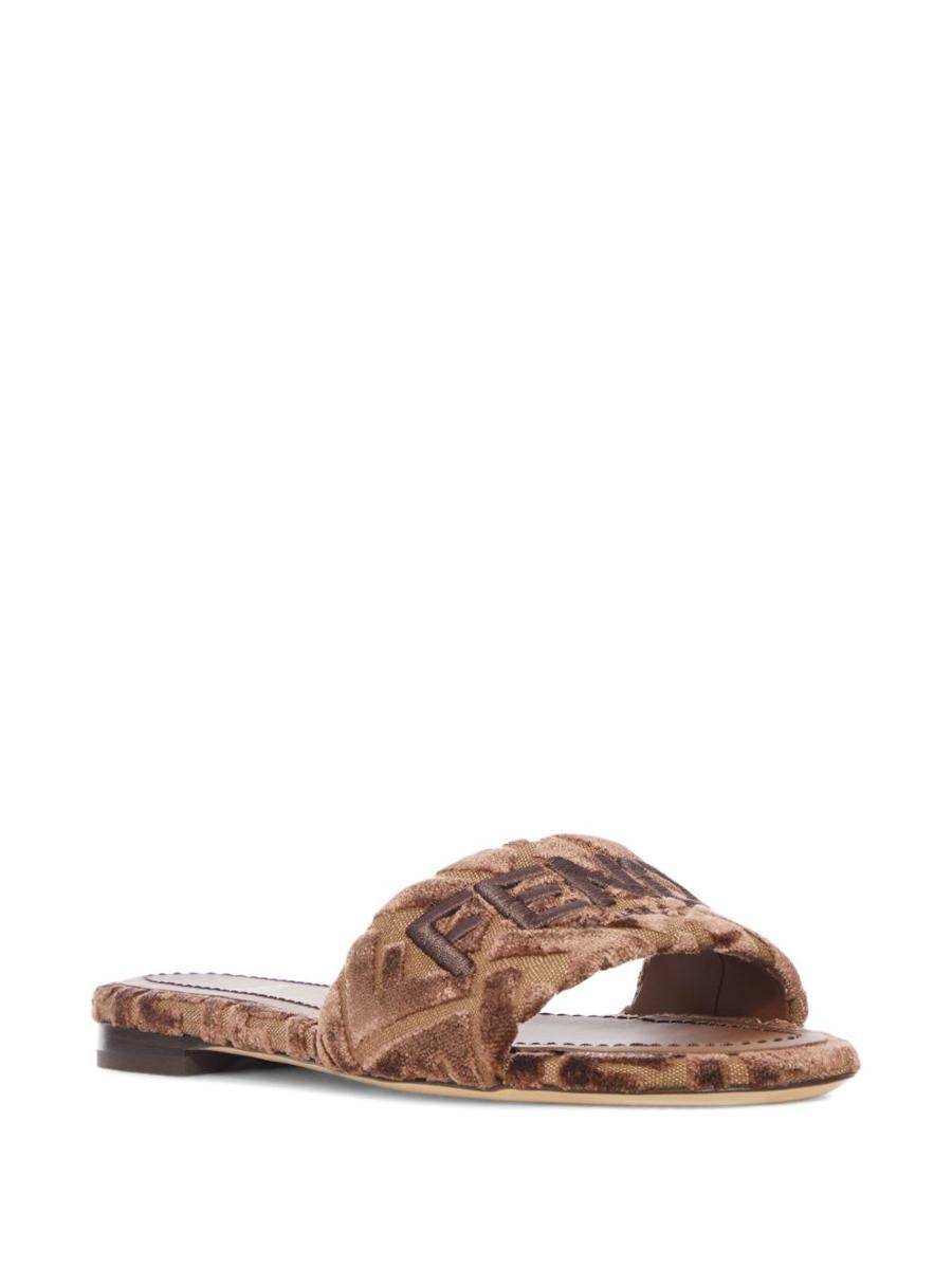 Fendi Fendi Sunshine Velvet Sandals
