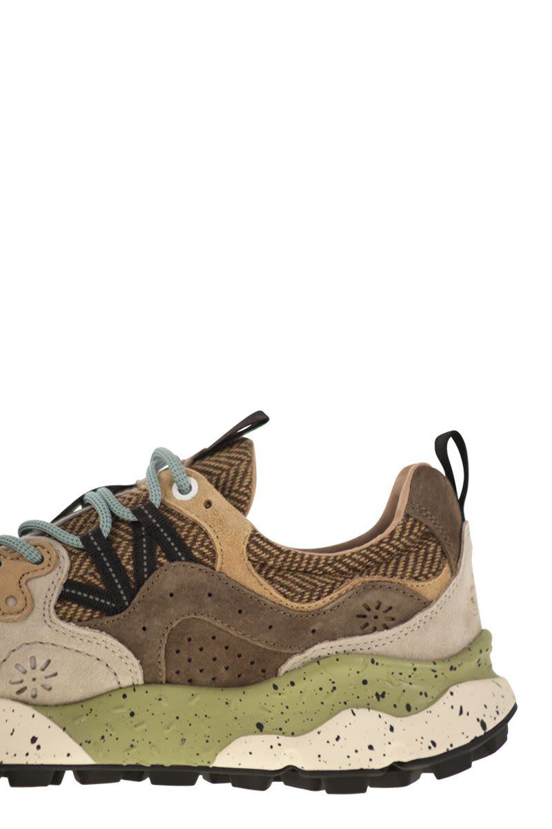 Flower Mountain Yamano 3 - Suede And Fabric Sneakers