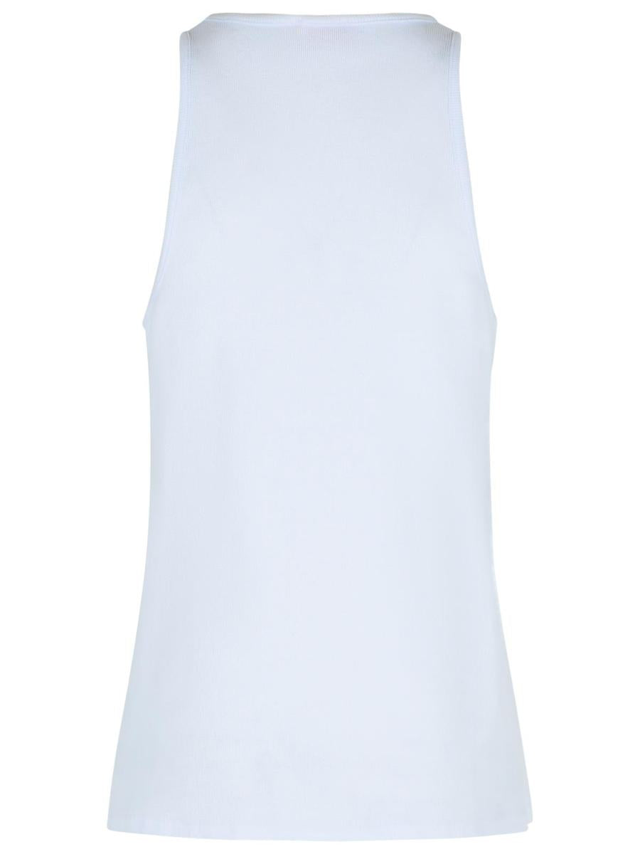 Diesel White Cotton Blend Tank Top
