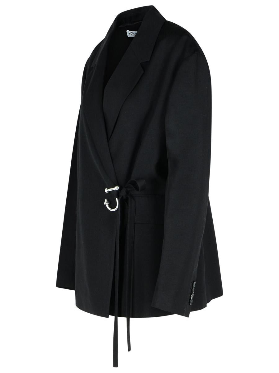 JW Anderson 'T' Black Viscose Blazer