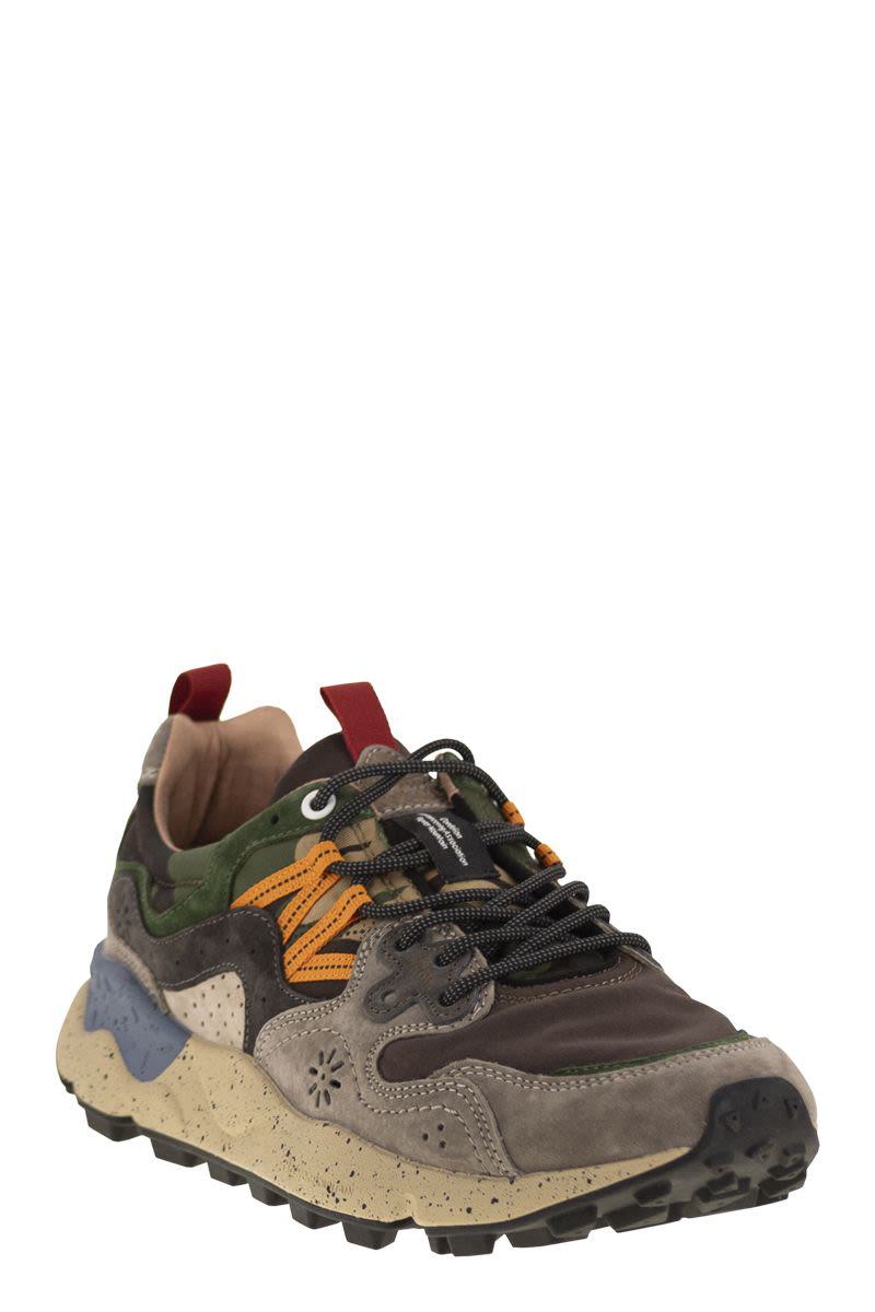 Flower Mountain Yamano 3 - Sneakers In Suede And Technical Fabric
