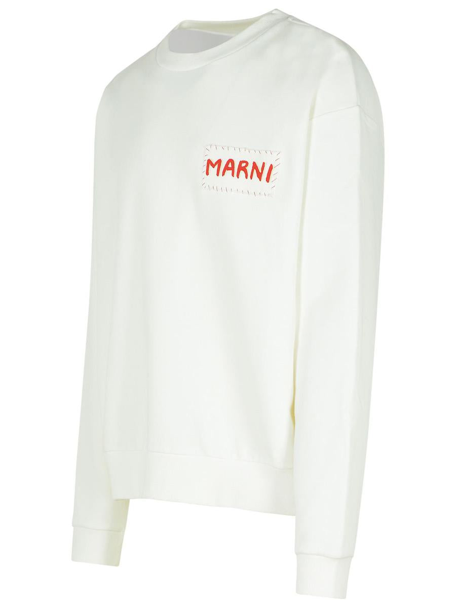Marni White Cotton Sweatshirt