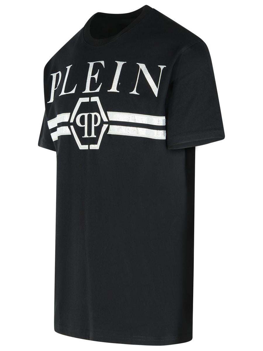 Philipp Plein Black Cotton T-Shirt