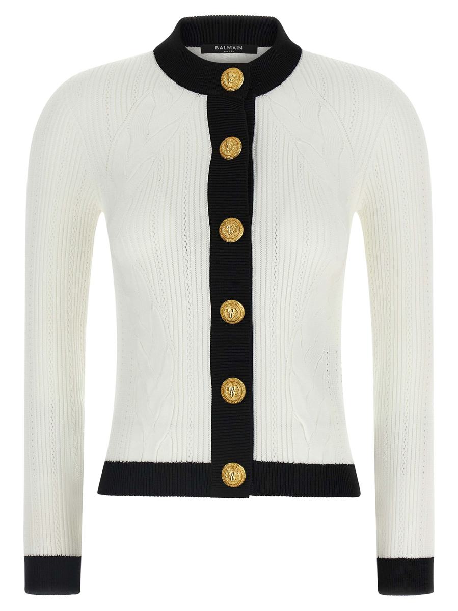 Balmain Two-Tone Cardigan
