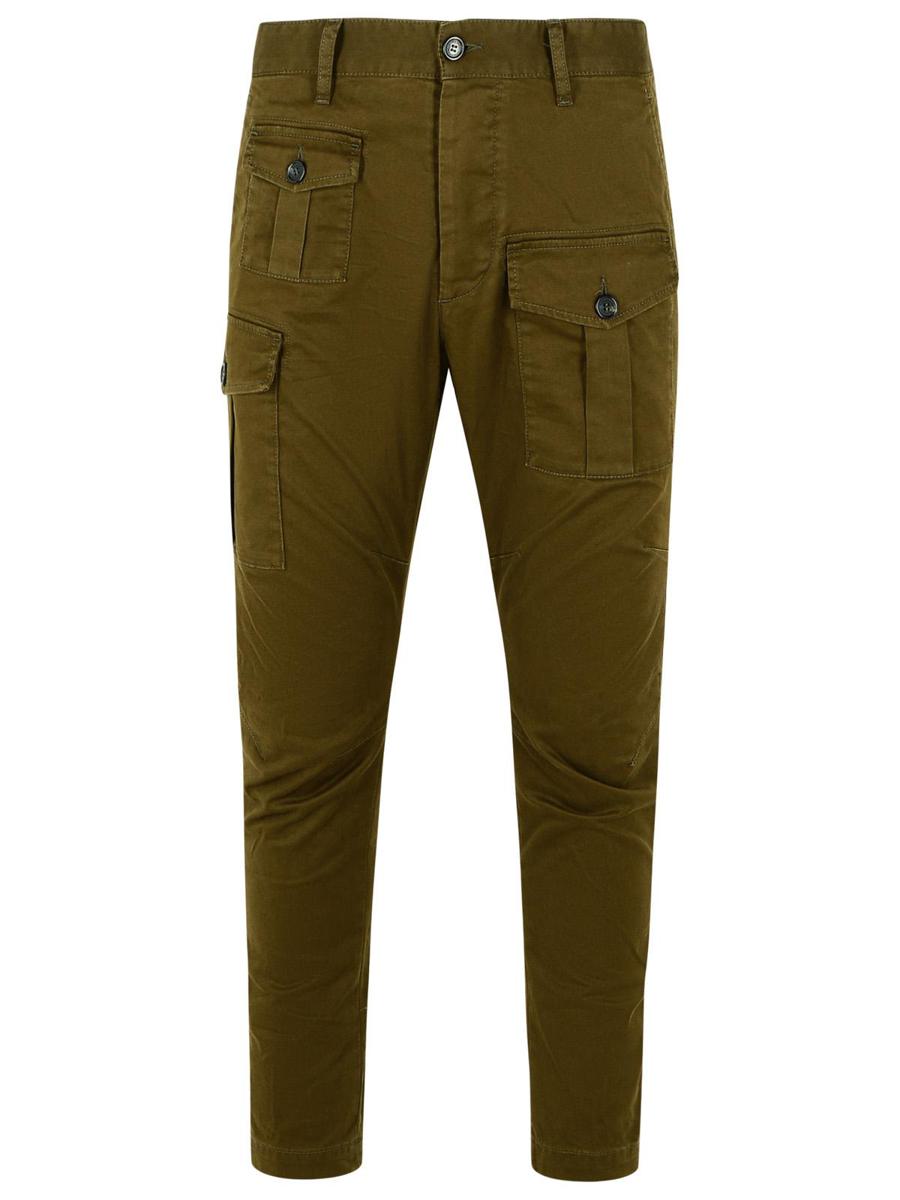 DSQUARED2 'Sexy' Dark Green Cotton Cargo Pantone