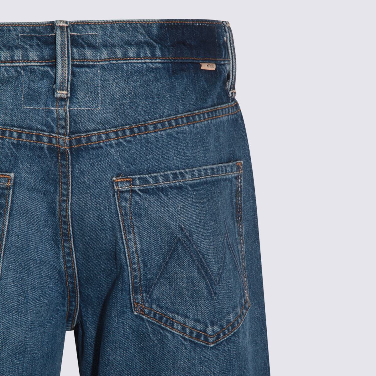 Mother Blue Cotton Denim Jeans