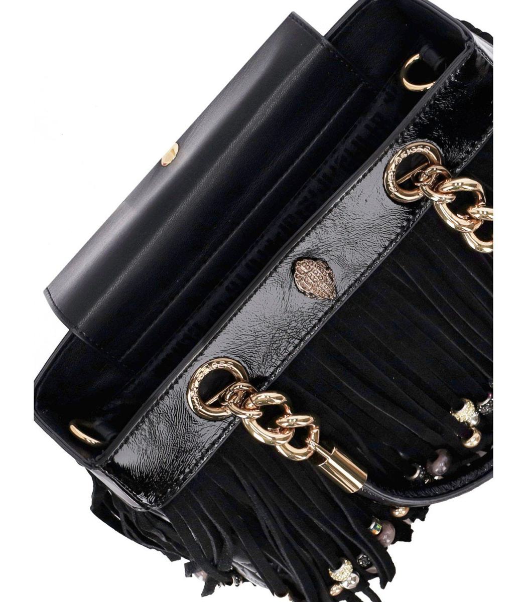 Kurt Geiger London Kensington Fringe Black Handbag