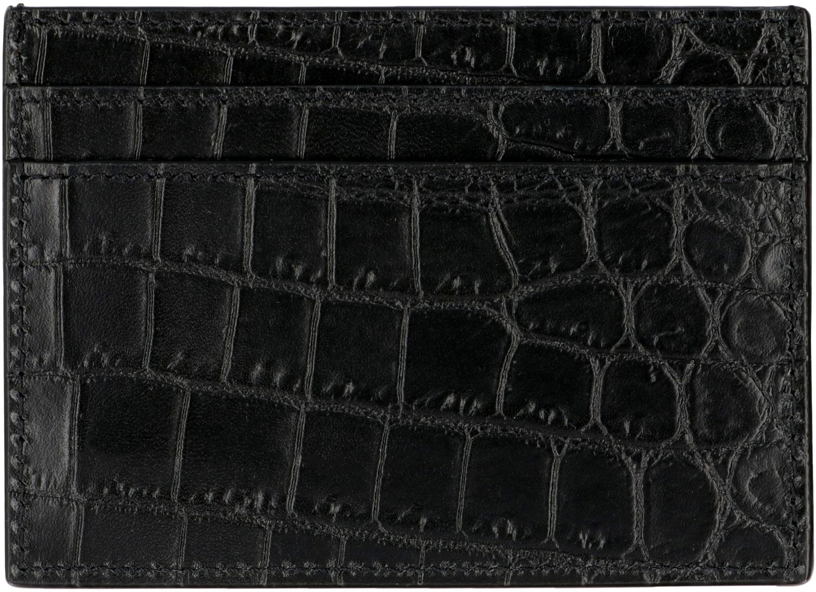Saint Laurent Printed Leather Card Holder
