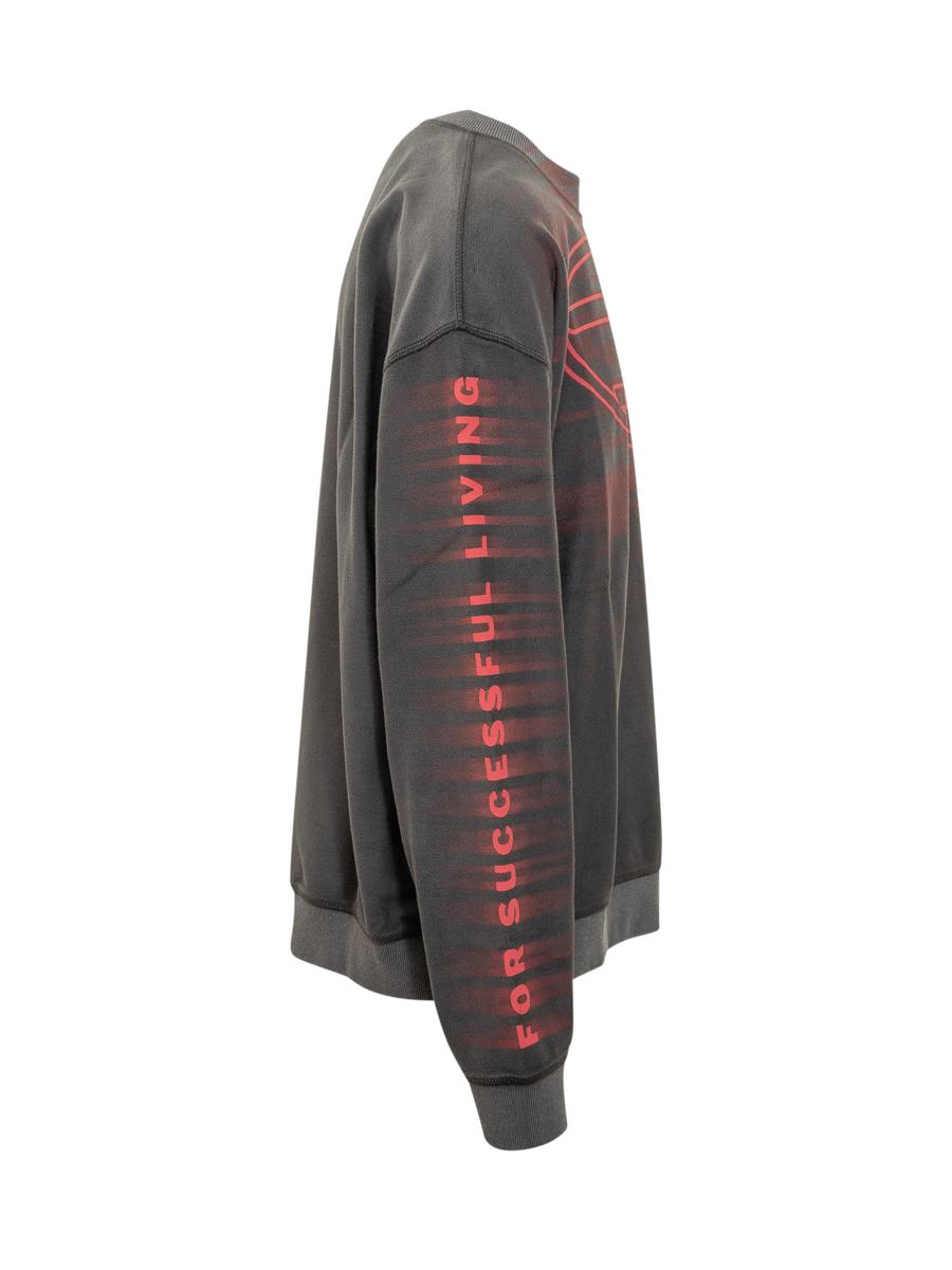 Diesel Crew Neck Sweatshirt With Logo Graphic Diesel